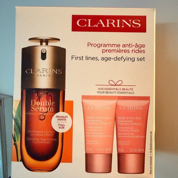 Clarins Double Serum Age-Defying 3 piece Set - Picture 2 of 5